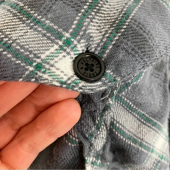 Zadig & Voltaire Drippy Flannel Plaid Shirt Womens Medium Plaid Talmi Carreaux - Picture 8 of 15